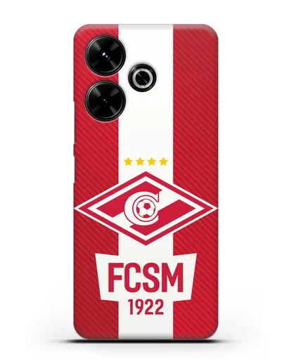 Чехол Спартак Москва с надписью FCSM 1922 силиконовый для Xiaomi Poco M6