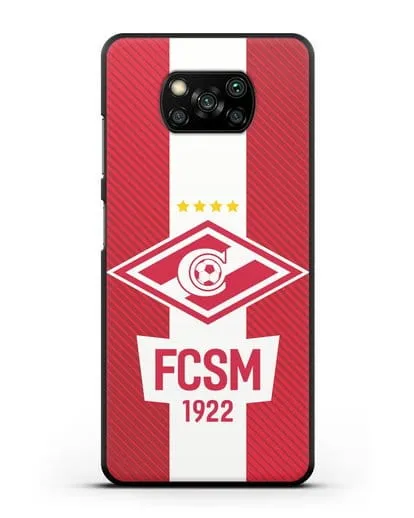 Чехол Спартак Москва с надписью FCSM 1922 силиконовый для Xiaomi Poco X3