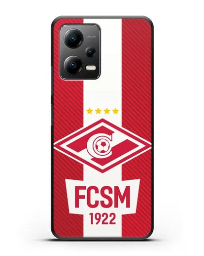 Чехол Спартак Москва с надписью FCSM 1922 силиконовый для Xiaomi Poco X5