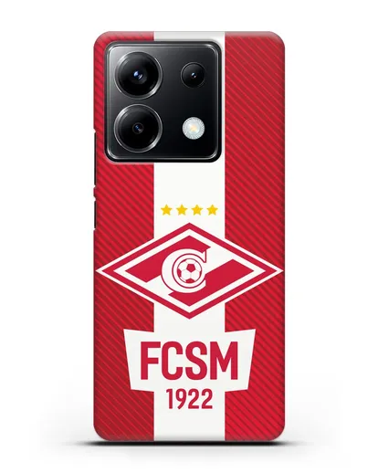 Чехол Спартак Москва с надписью FCSM 1922 силиконовый для Xiaomi Poco X6