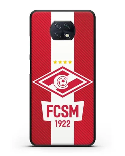Чехол Спартак Москва с надписью FCSM 1922 силиконовый для Xiaomi Redmi Note 9T