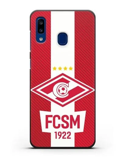 Чехол Спартак Москва с надписью FCSM 1922 силиконовый для Samsung Galaxy A20 [SM-A205FN]