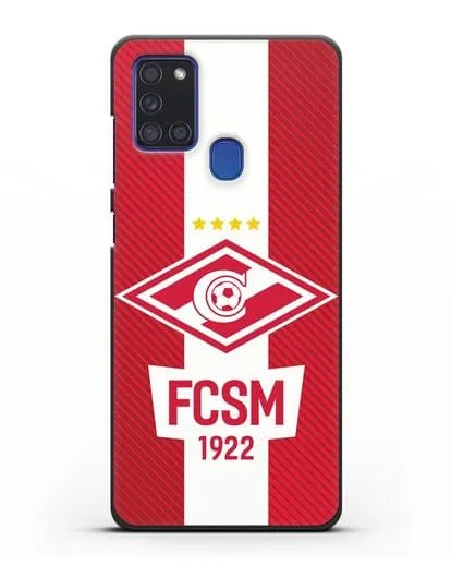 Чехол Спартак Москва с надписью FCSM 1922 силиконовый для Samsung Galaxy A21s [SM-A217F]