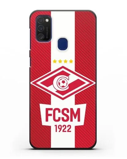 Чехол Спартак Москва с надписью FCSM 1922 силиконовый для Samsung Galaxy M21 [SM-M215F]