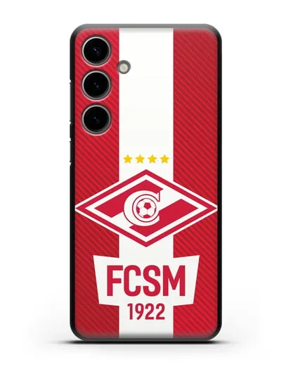 Чехол Спартак Москва с надписью FCSM 1922 силиконовый для Samsung Galaxy S24 Plus