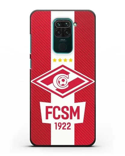 Чехол Спартак Москва с надписью FCSM 1922 силиконовый для Xiaomi Redmi Note 9