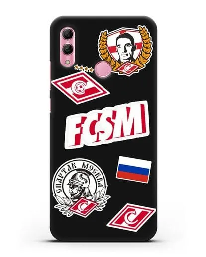 Чехол со стикерами ФК Спартак Москва силиконовый для Honor 10 Lite