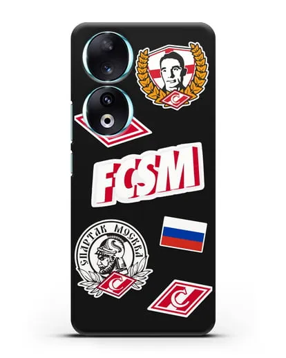 Чехол со стикерами ФК Спартак Москва силиконовый для Honor 90