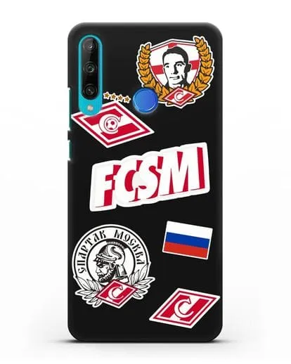 Чехол со стикерами ФК Спартак Москва силиконовый для Honor 9C