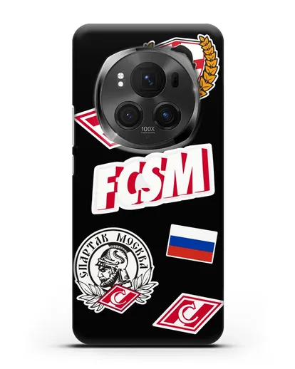 Чехол со стикерами ФК Спартак Москва силиконовый для Honor Magic 6 Pro