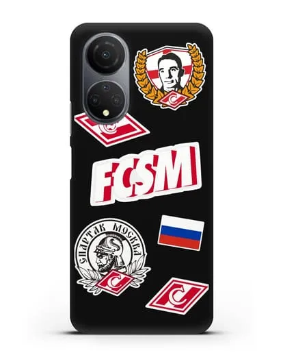 Чехол со стикерами ФК Спартак Москва силиконовый для Honor X7