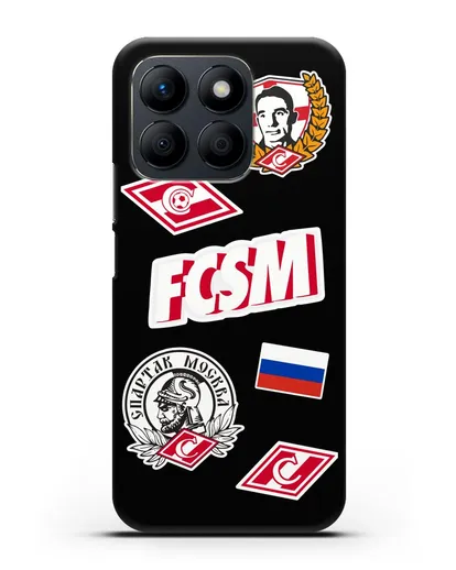 Чехол со стикерами ФК Спартак Москва силиконовый для Honor X8b