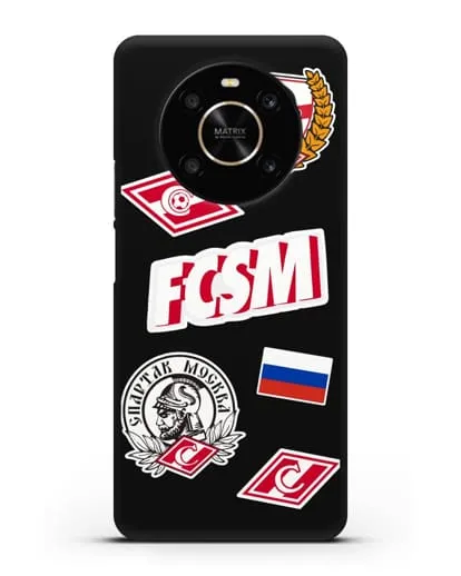 Чехол со стикерами ФК Спартак Москва силиконовый для Honor X9