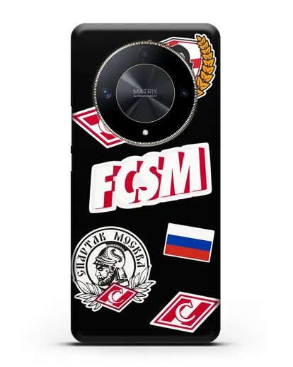 Чехол со стикерами ФК Спартак Москва силиконовый для Honor X9b