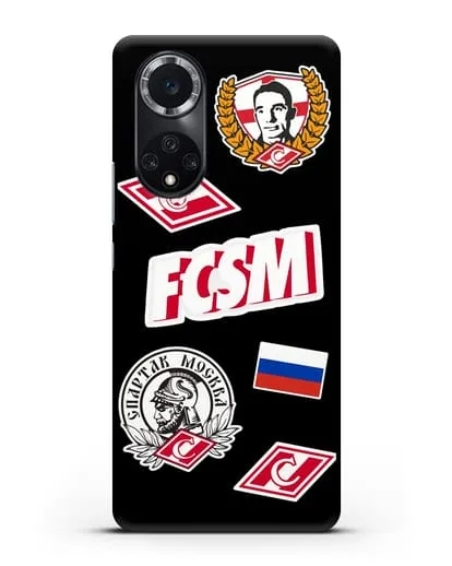 Чехол со стикерами ФК Спартак Москва силиконовый для Huawei Nova 9