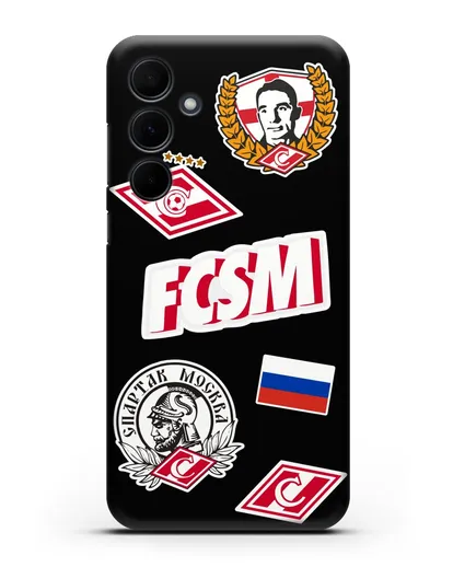 Чехол со стикерами ФК Спартак Москва силиконовый для Samsung Galaxy A35 [SM-A356]