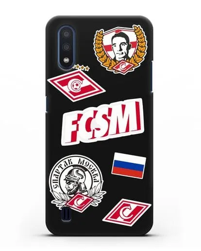 Чехол со стикерами ФК Спартак Москва силиконовый для Samsung Galaxy M01 [SM-M015F]