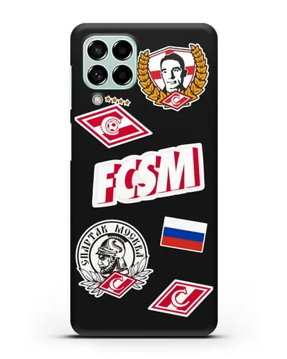 Чехол со стикерами ФК Спартак Москва силиконовый для Samsung Galaxy M33 [SM-M336]