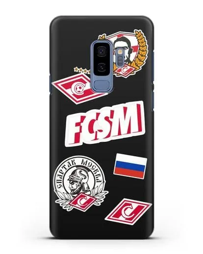 Чехол со стикерами ФК Спартак Москва силиконовый для Samsung Galaxy S9 Plus [SM-G965F]