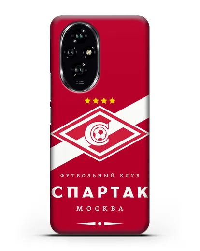 Чехол с логотипом ФК Спартак Москва с красным фоном силиконовый для Honor 200