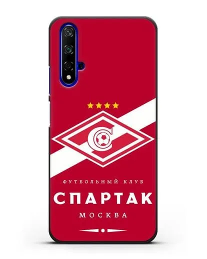 Чехол с логотипом ФК Спартак Москва с красным фоном силиконовый для Honor 20