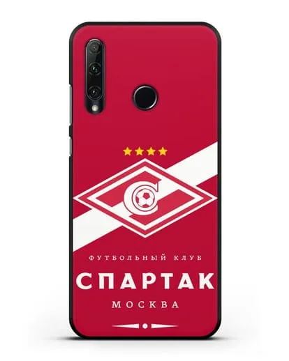 Чехол с логотипом ФК Спартак Москва с красным фоном силиконовый для Honor 20e