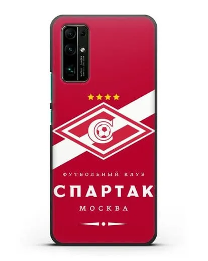 Чехол с логотипом ФК Спартак Москва с красным фоном силиконовый для Honor 30