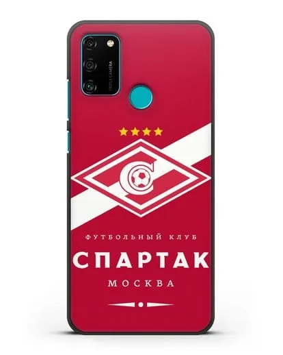 Чехол с логотипом ФК Спартак Москва с красным фоном силиконовый для Honor 9A