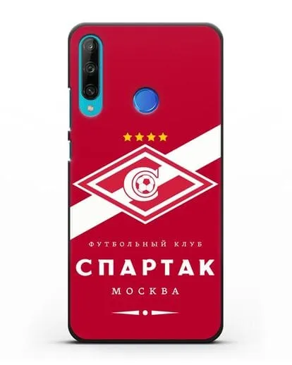 Чехол с логотипом ФК Спартак Москва с красным фоном силиконовый для Honor 9C