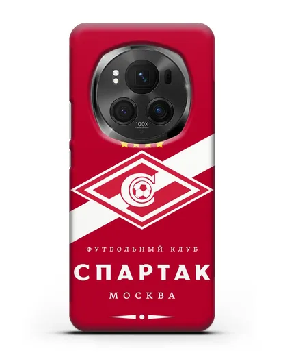 Чехол с логотипом ФК Спартак Москва с красным фоном силиконовый для Honor Magic 6 Pro