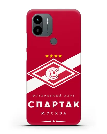 Чехол с логотипом ФК Спартак Москва с красным фоном силиконовый для Xiaomi Poco C51