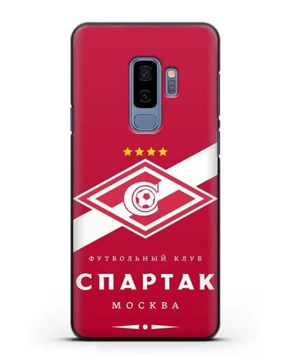 Чехол с логотипом ФК Спартак Москва с красным фоном силиконовый для Samsung Galaxy S9 Plus [SM-G965F]