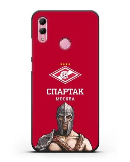 Чехол ФК Спартак Москва Гладиатор с красным фоном силиконовый для Honor 10 Lite