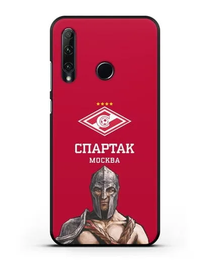 Чехол ФК Спартак Москва Гладиатор с красным фоном силиконовый для Honor 20e