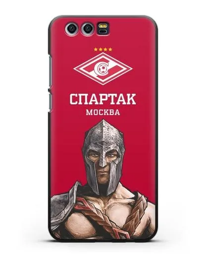 Чехол ФК Спартак Москва Гладиатор с красным фоном силиконовый для Honor 9