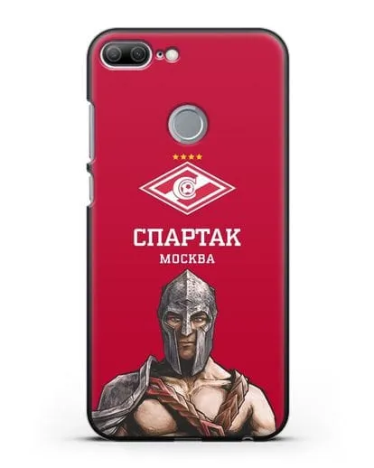 Чехол ФК Спартак Москва Гладиатор с красным фоном силиконовый для Honor 9 Lite