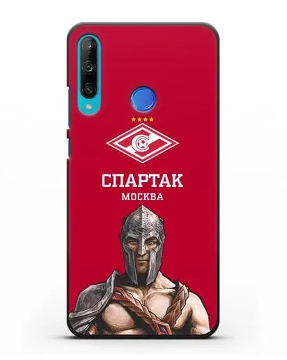 Чехол ФК Спартак Москва Гладиатор с красным фоном силиконовый для Honor 9C
