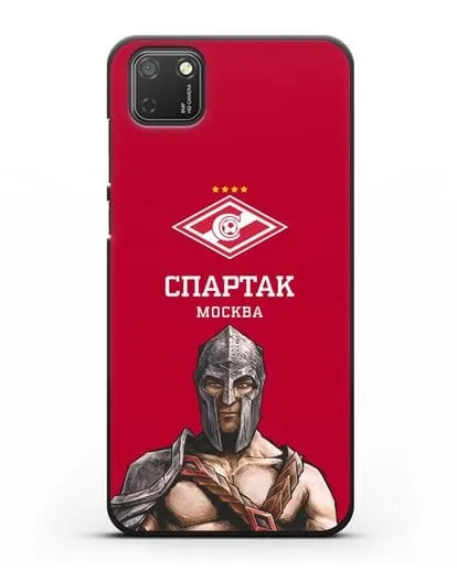 Чехол ФК Спартак Москва Гладиатор с красным фоном силиконовый для Honor 9S