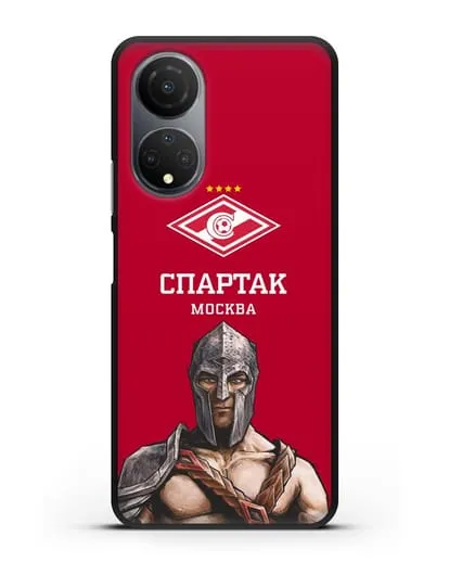 Чехол ФК Спартак Москва Гладиатор с красным фоном силиконовый для Honor X7