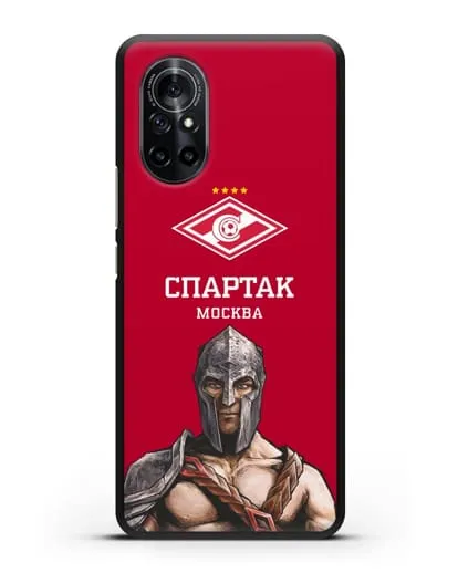Чехол ФК Спартак Москва Гладиатор с красным фоном силиконовый для Huawei Nova 8