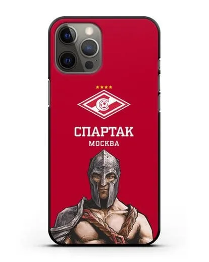 Чехол ФК Спартак Москва Гладиатор с красным фоном силиконовый для iPhone 12 Pro Max