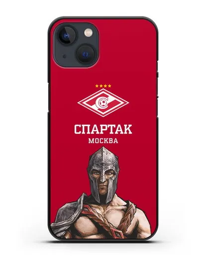 Чехол ФК Спартак Москва Гладиатор с красным фоном силиконовый для iPhone 13 Mini