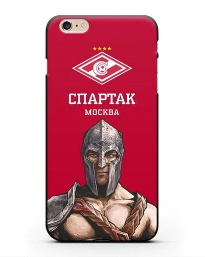 Чехол ФК Спартак Москва Гладиатор с красным фоном силиконовый для iPhone 6s Plus