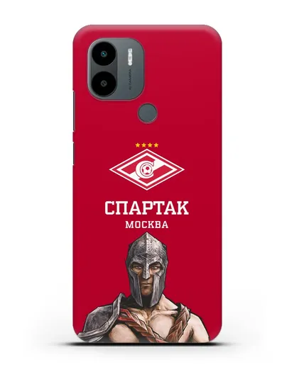 Чехол ФК Спартак Москва Гладиатор с красным фоном силиконовый для Xiaomi Poco C51