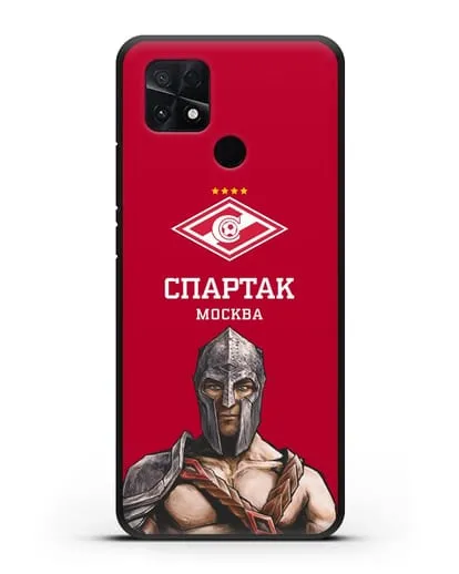 Чехол ФК Спартак Москва Гладиатор с красным фоном силиконовый для Xiaomi Poco C40