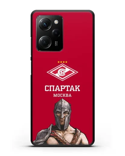 Чехол ФК Спартак Москва Гладиатор с красным фоном силиконовый для Xiaomi Poco X5 Pro