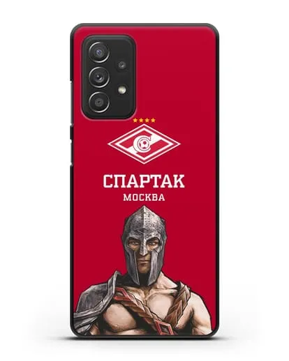 Чехол ФК Спартак Москва Гладиатор с красным фоном силиконовый для Samsung Galaxy A53