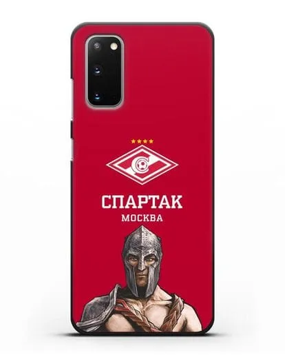Чехол ФК Спартак Москва Гладиатор с красным фоном силиконовый для Samsung Galaxy S20 [SM-G980F]