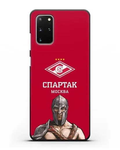 Чехол ФК Спартак Москва Гладиатор с красным фоном силиконовый для Samsung Galaxy S20 Plus [SM-G985F]