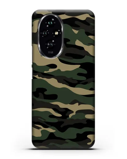 Чехол с армейским рисунком камуфляж вудланд силиконовый для Honor 200